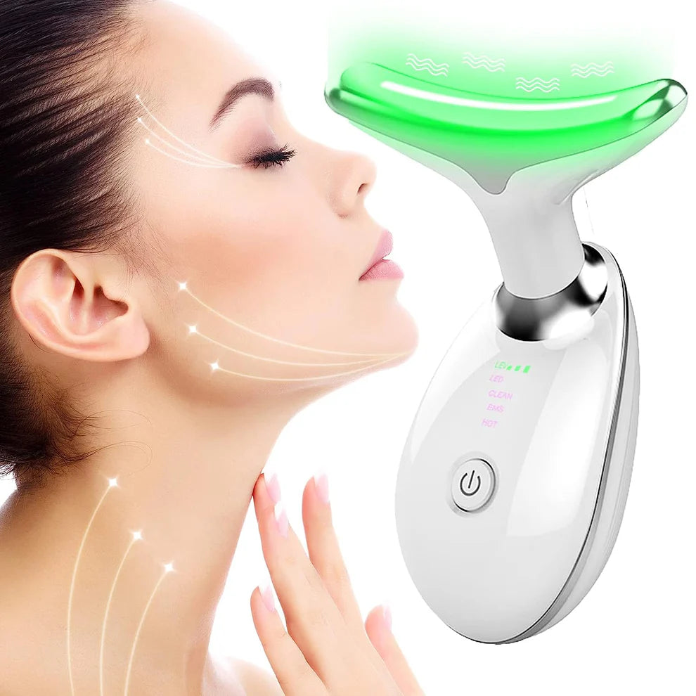 Masajeador Facial LED con Vibración+ Regalo Guía completa de Masajes GRATIS 🎁