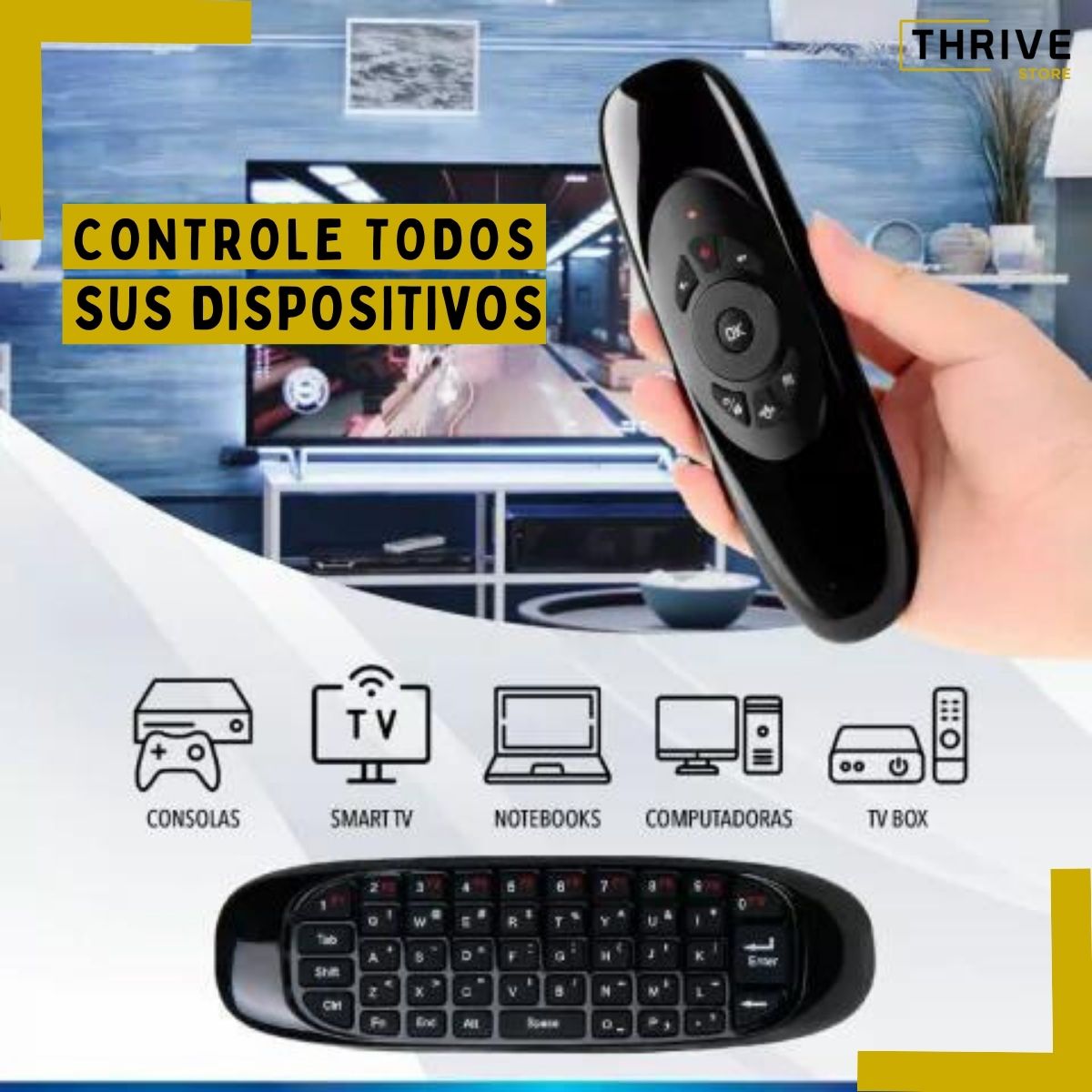 SmartControl™ - Control Remoto Con Teclado Incluido Para TV