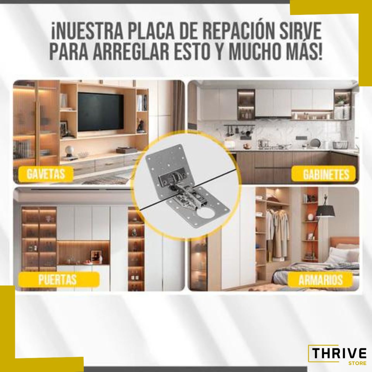 Hinge Plate™ - Placa de Reparación de Bisagra