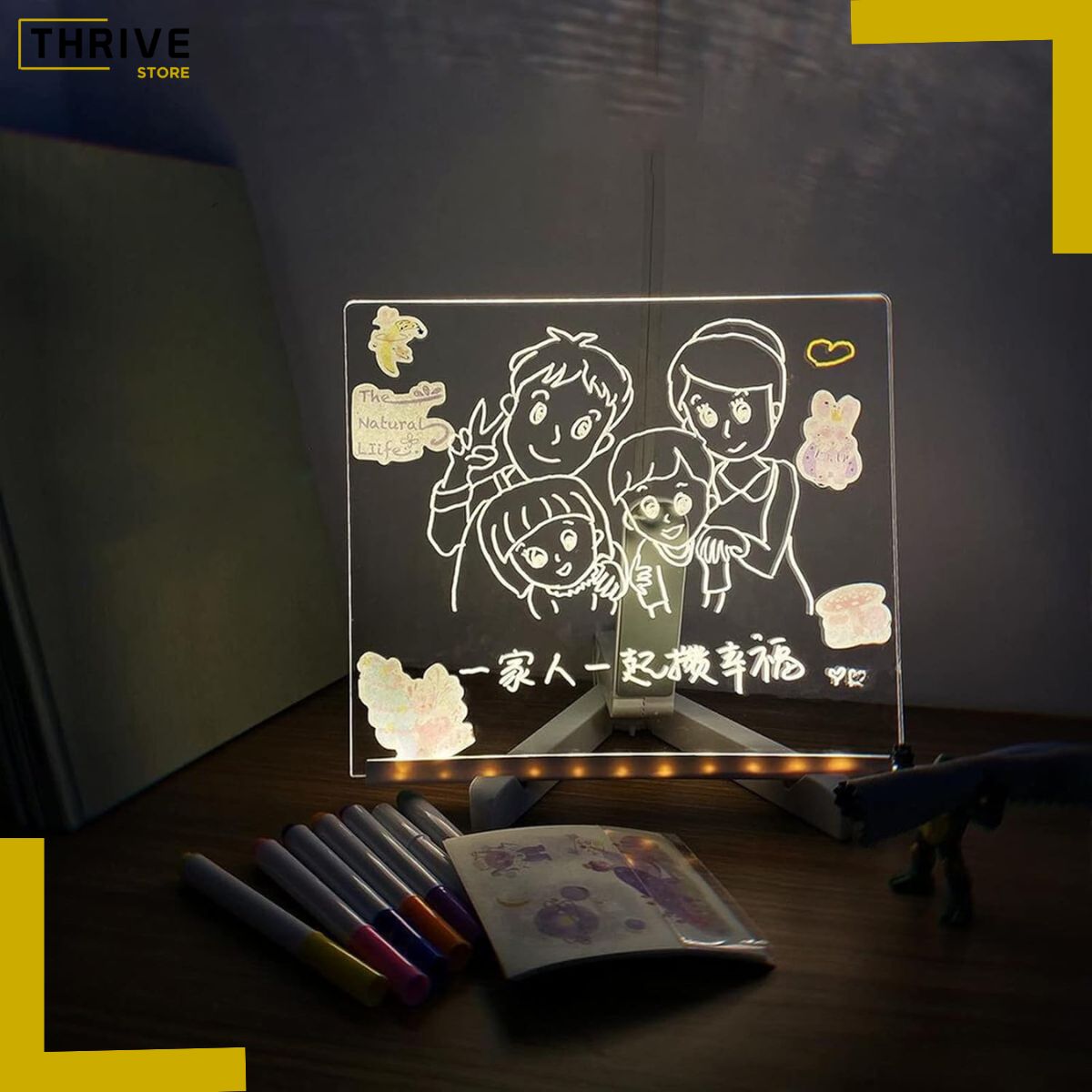 MagicDraw™ - Pizarra Acrílica Borrable De Luz Led