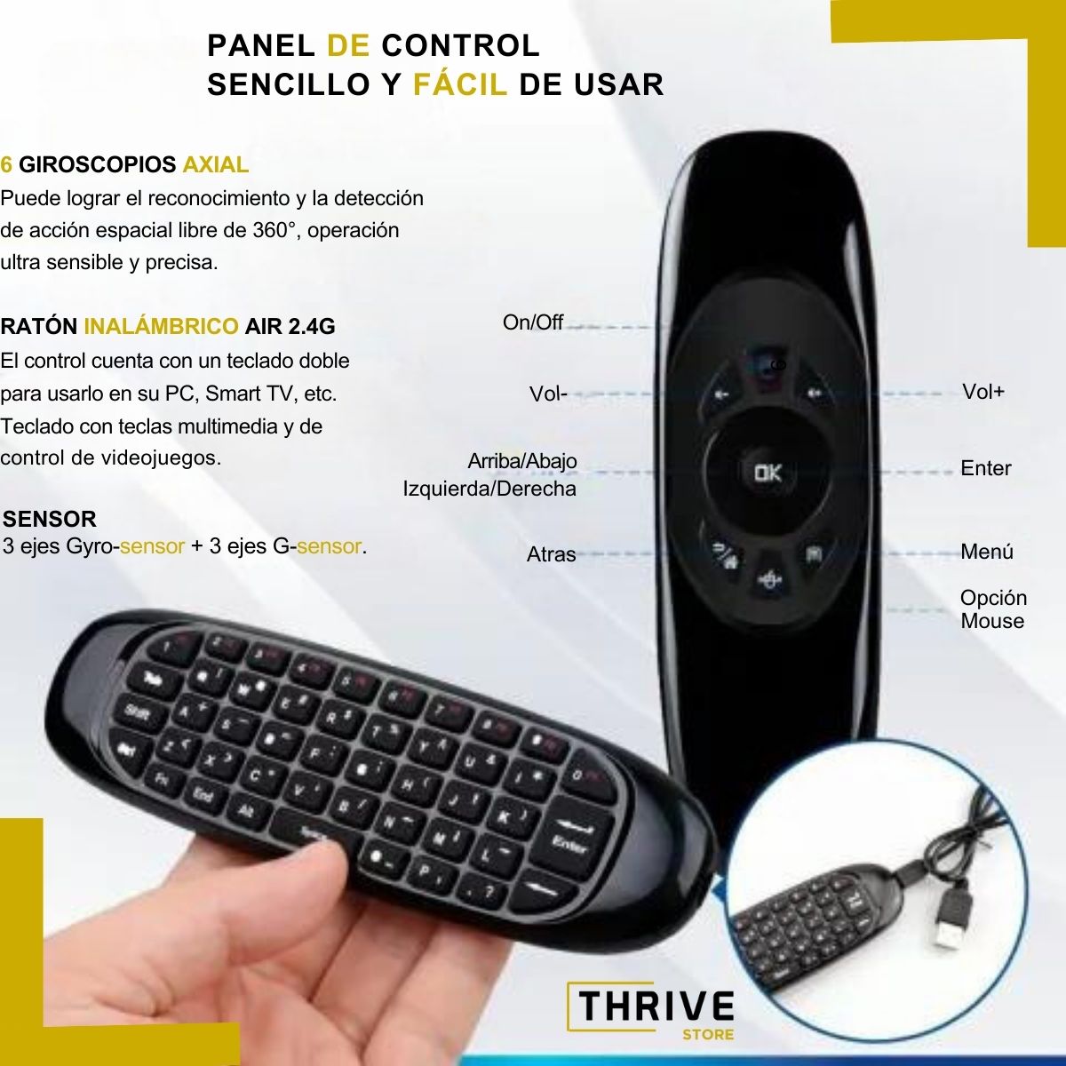 SmartControl™ - Control Remoto Con Teclado Incluido Para TV