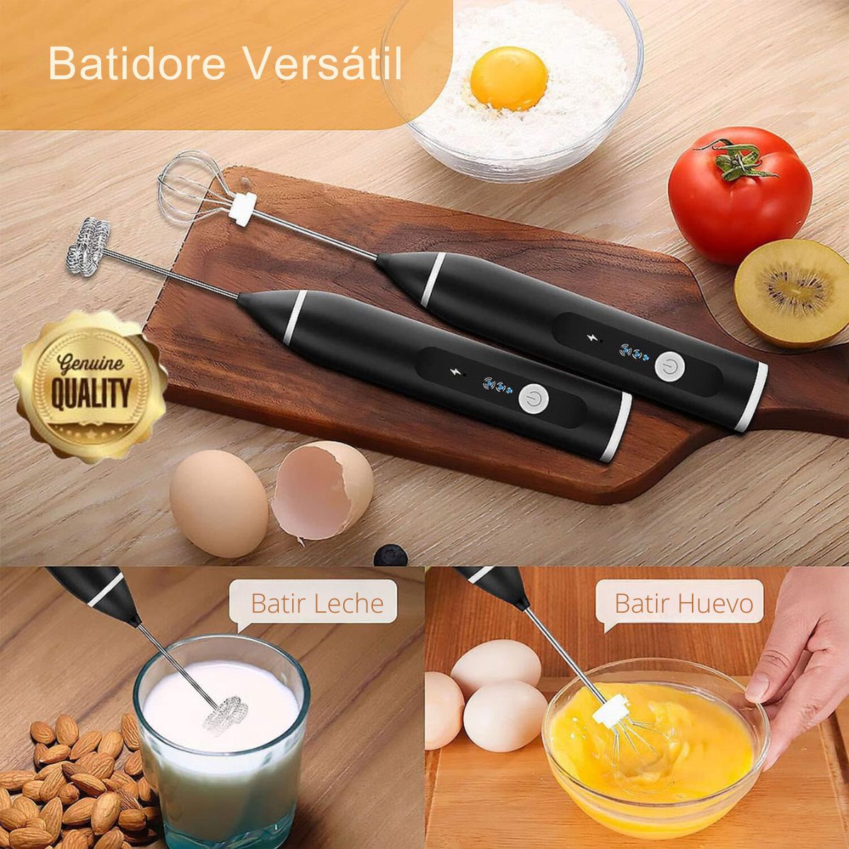 WhiskPro™ - Batidor Eléctrico de Mano Recargable Multifunción