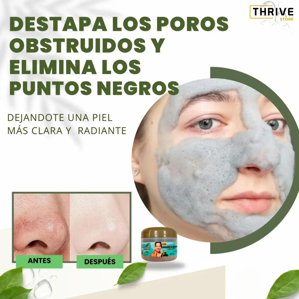 FizzRevive™ - Mascarilla Carbonatada de Burbujas para Oxigenar la Piel