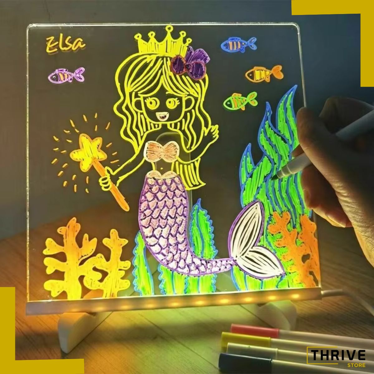 MagicDraw™ - Pizarra Acrílica Borrable De Luz Led