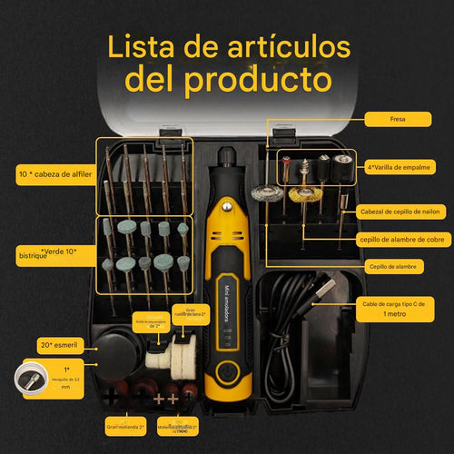 ROTOTOOL®👷♀️👷♂️ DREMEL INALAMBRICO DE ALTA VELOCIDAD TODO EN UNO🧰🛠️