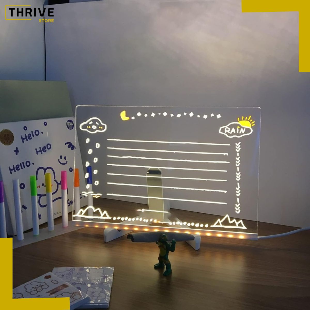 MagicDraw™ - Pizarra Acrílica Borrable De Luz Led
