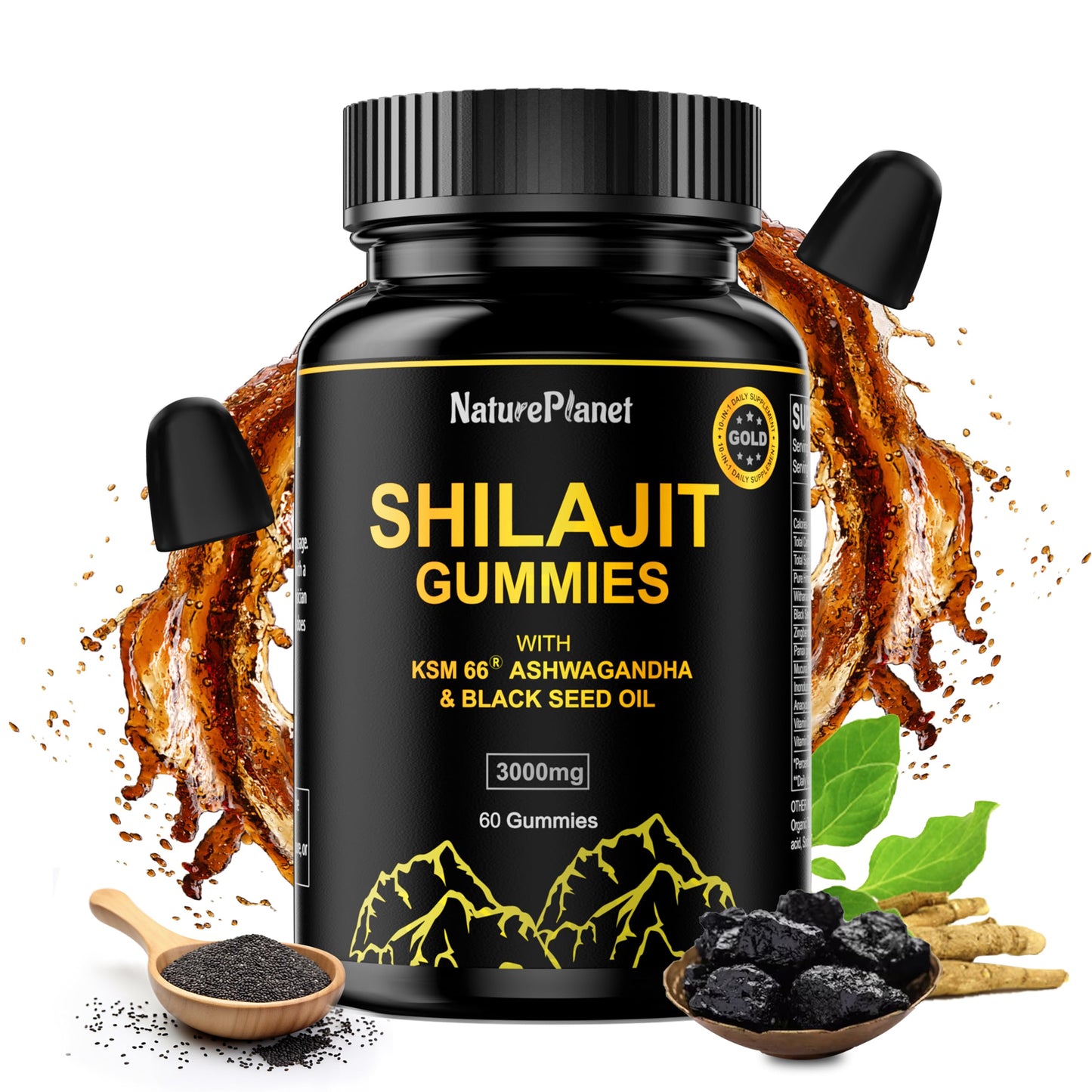 ShilajitGold – Gomitas de Shilajit Puro del Himalaya para Energía y Vitalidad
