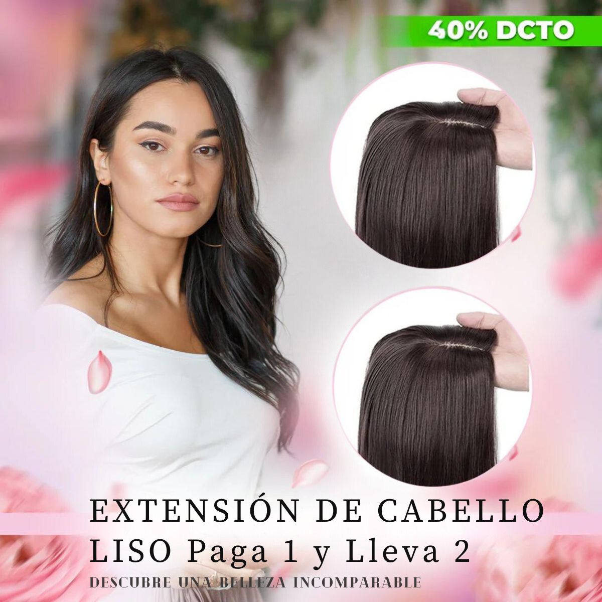 ¡EN TENDENCIA! VolumeVibe™ - Extensión De Cabello - Paga 1 y Recibe 2 Unidades