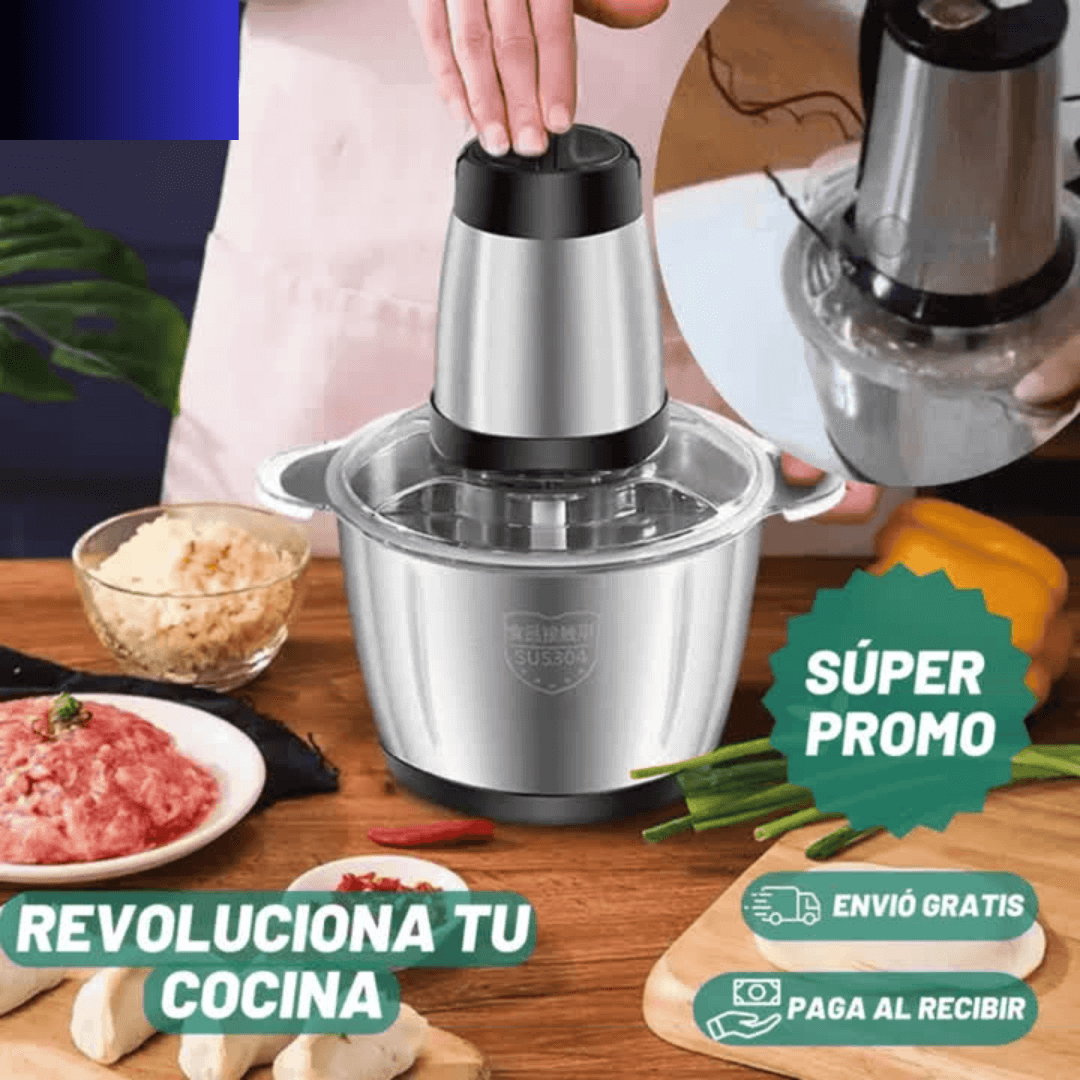 PICADOR TRITURADOR DE ALIMENTOS EN ACERO DE 2L