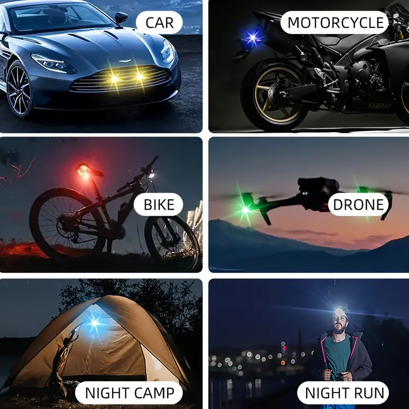 LUCES LED ESTROBOSCÓPICAS 7 COLORES - PACK 3 UNIDADES