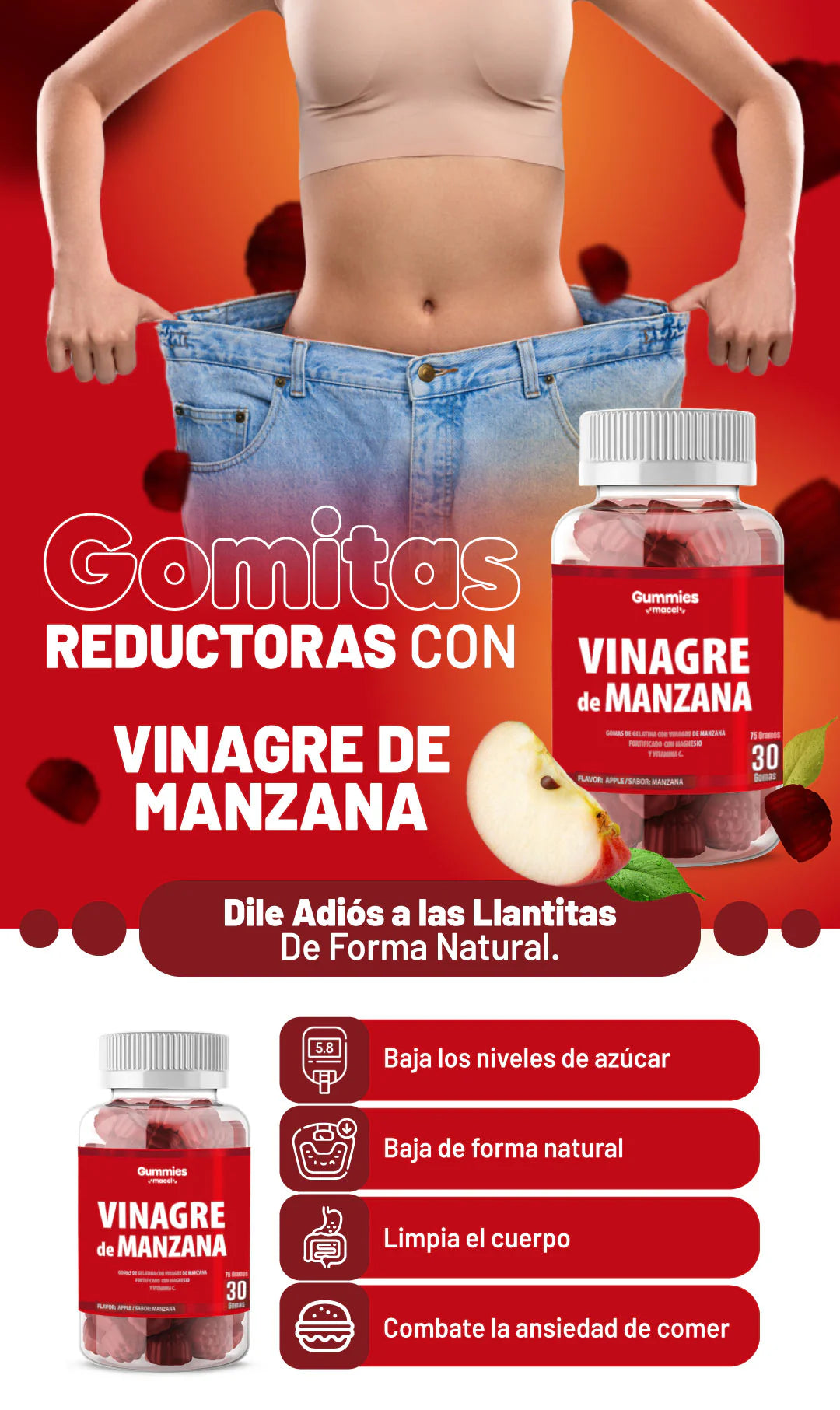 GlucoGummmies™ Gomitas de Vinagre de Manzana RESULTADOS EN 10 DÍAS 🤯🔥