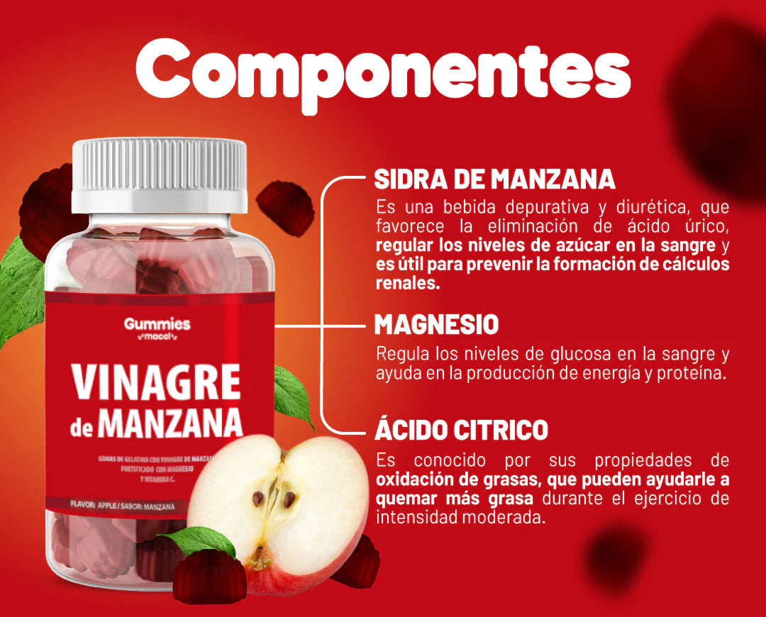 GlucoGummmies™ Gomitas de Vinagre de Manzana RESULTADOS EN 10 DÍAS 🤯🔥