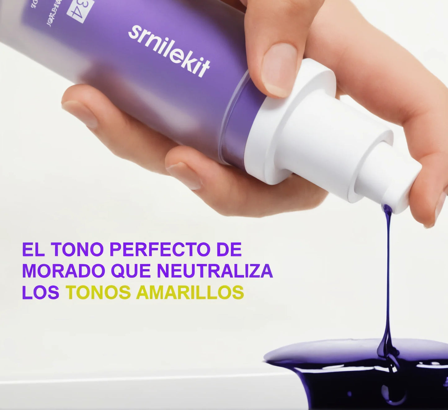Espuma Blanqueadora Dental V34 Lilás - Luce Dientes Brillantes Ahora Mismo