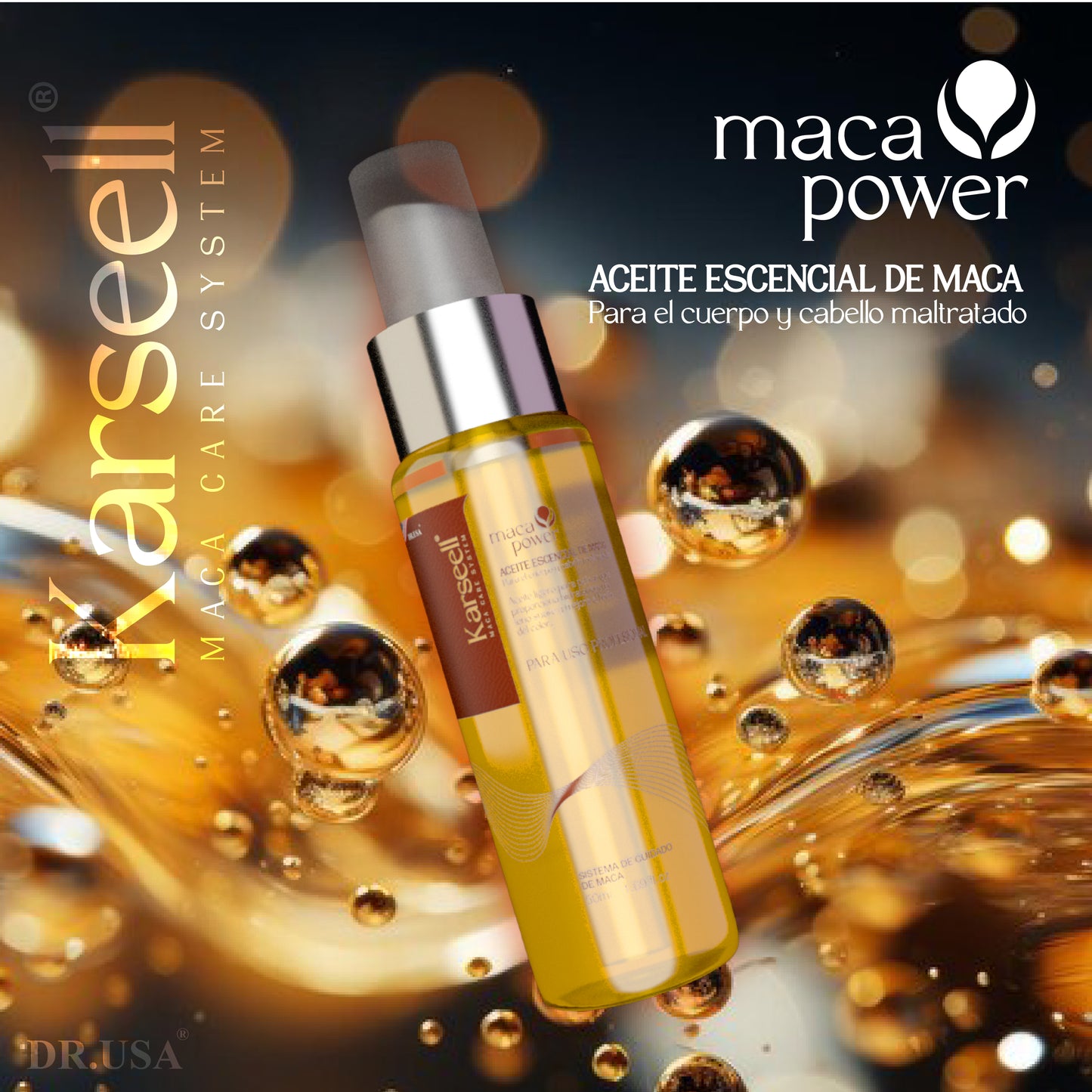 PROMOCIÓN ESPECIAL 2X1🎁👉 Aceite de argán esencial Natural de maca Karseell: Revitalizan y Estimulan el Crecimiento