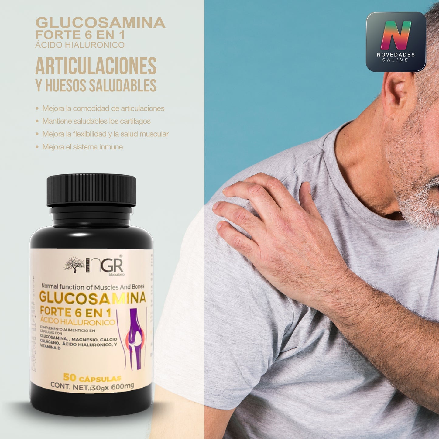 GLUCOSAMINA FORTE 6 EN 1 Alivia, desinflama y Recupera OFERTA ESPECIAL SOLO POR ESTA SEMANA 2X1