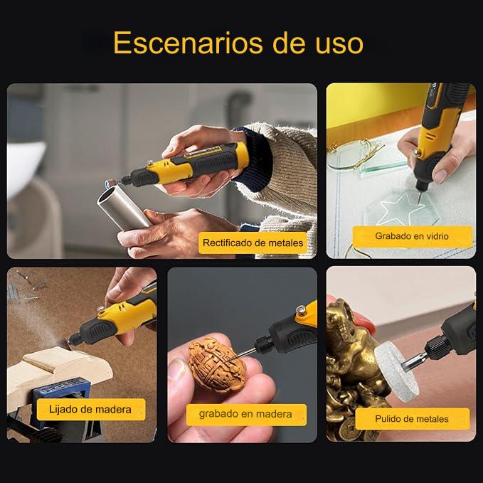 ROTOTOOL®👷♀️👷♂️ DREMEL INALAMBRICO DE ALTA VELOCIDAD TODO EN UNO🧰🛠️