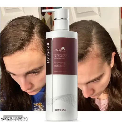 Karseell™ Champú de aceite de Argán y Maca, 💧HIDRATANTE Y ♨️REPARADOR PROFUNDO💃