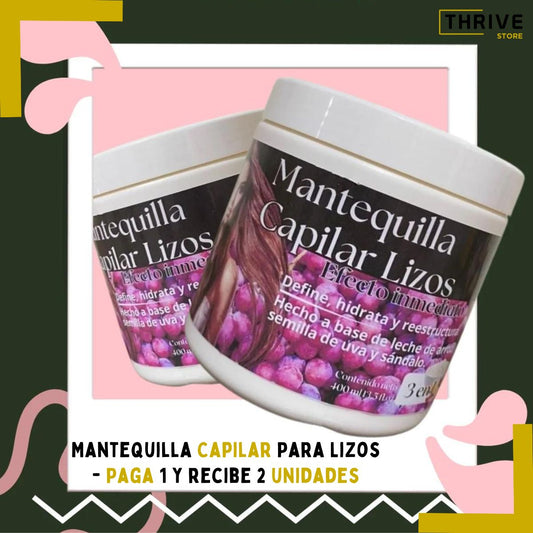 Mantequilla Capilar Para Lizos - Paga 1 Y Recibe 2 Unidades
