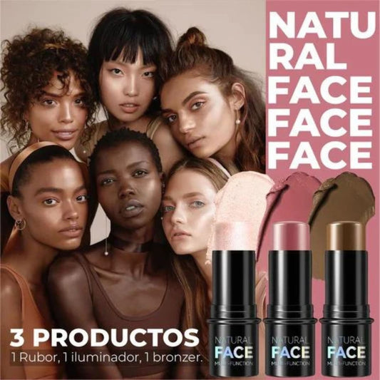 NaturalFace® - Set De 3 Labiales Iluminadores