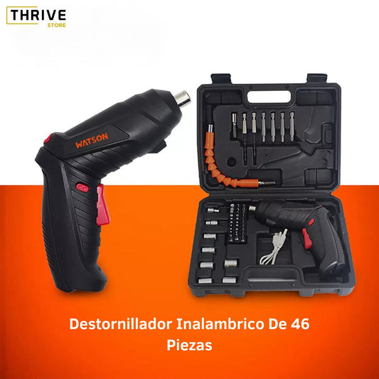 FlexiScrew™ - Destornillador Inalámbrico De 46 Piezas