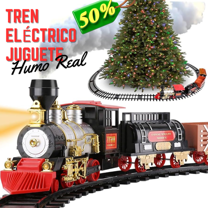 OFERTA ESPECIAL: Tren Eléctrico Locomotora 🚂con motor de vapor (humo), 🎄🤶👉