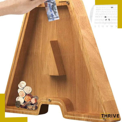 CustomLetterBank™ - Alcancía De Madera En Forma De Letra