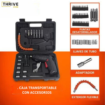 FlexiScrew™ - Destornillador Inalámbrico De 46 Piezas