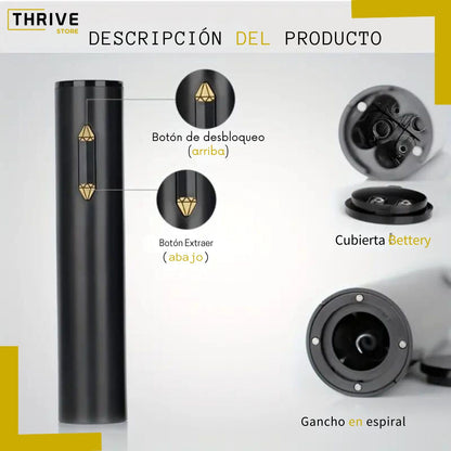 CorkMaster™ – El Destapa corchos Eléctrico que Combina Estilo y Facilidad