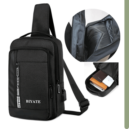Mochila Biyate® Negra con Puerto USB Integrado