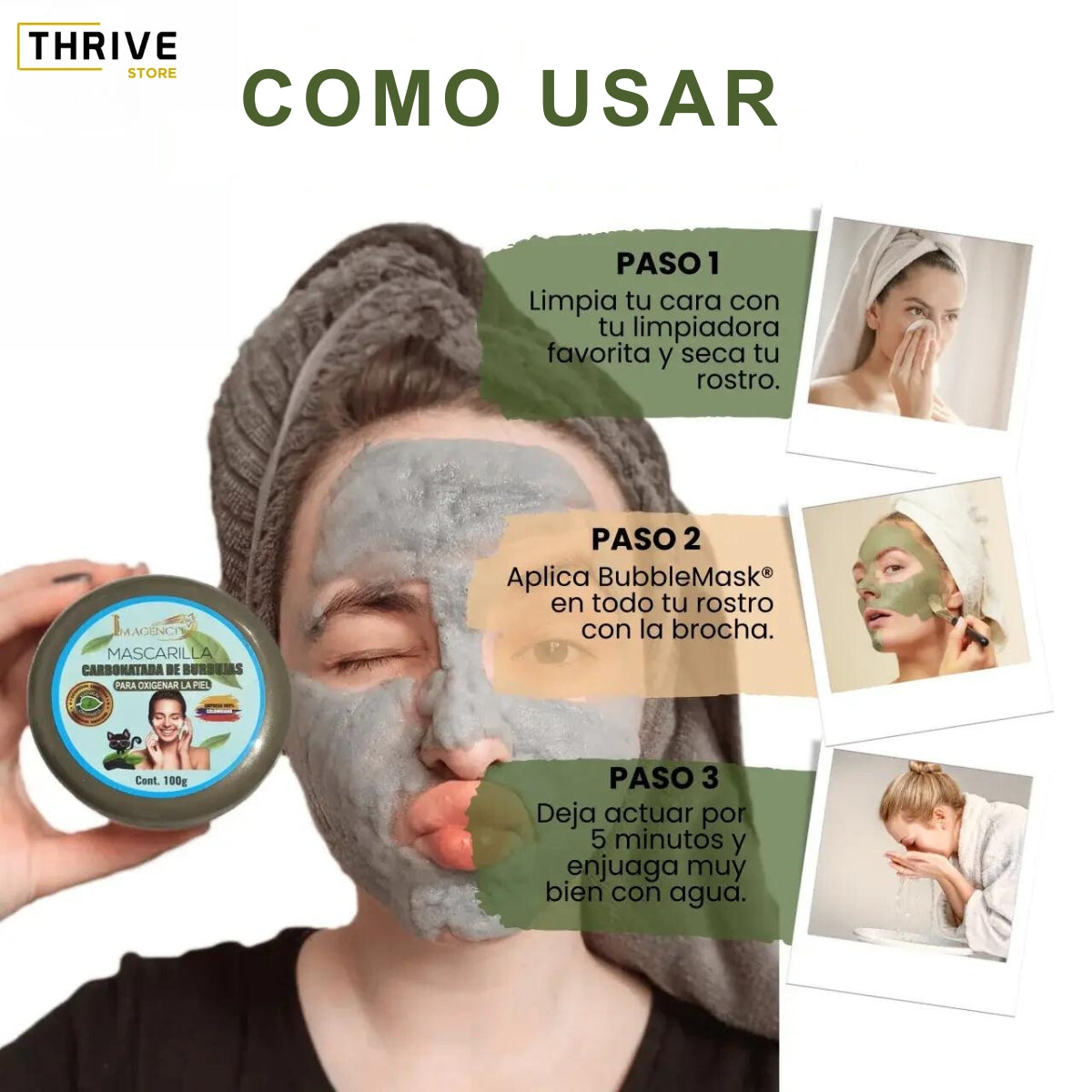 FizzRevive™ - Mascarilla Carbonatada de Burbujas para Oxigenar la Piel