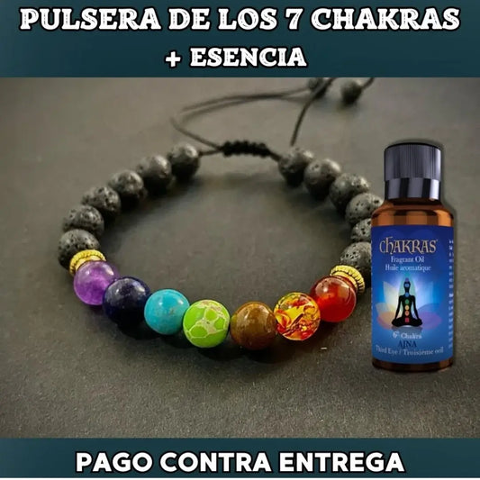 Pulsera 7 Chakras + Aceite energético GRATIS
