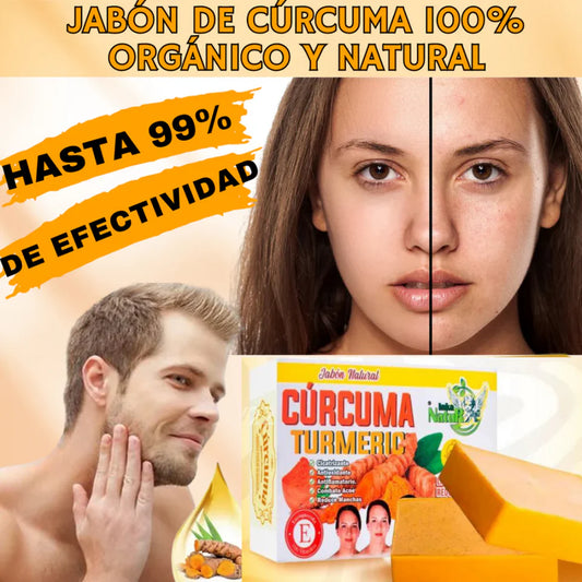 OFERTA ESPECIAL 2X1🎁 JABÓN CURCUMA PARA MANCHAS Y ACNE-🤯👉RESULTADOS EN 10 días