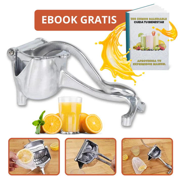 EXPRIMIDOR DE ZUMOS + EBOOK CON 100 ZUMOS SALUDABLES REGALO 🎁