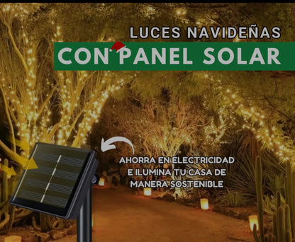 OFERTA!!! JUEGO DE LUCES CON PANEL SOLAR - 20 MTS👉🎄🤶NO LO DEJES PARA ULTIMA HORA