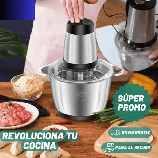 PICADOR  TRITURADOR DE ALIMENTOS EN ACERO DE 2L