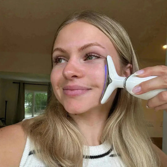Masajeador Facial LED con Vibración+ Regalo Guía completa de Masajes GRATIS 🎁