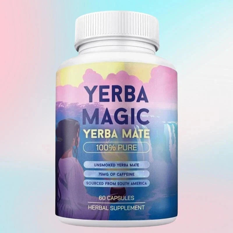 OFERTA ESPECIAL 2X1 Cápsulas 100% de yerba mate: energía limpia, salud intestinal | Cafeína natural Yerba Magic con 60 porciones